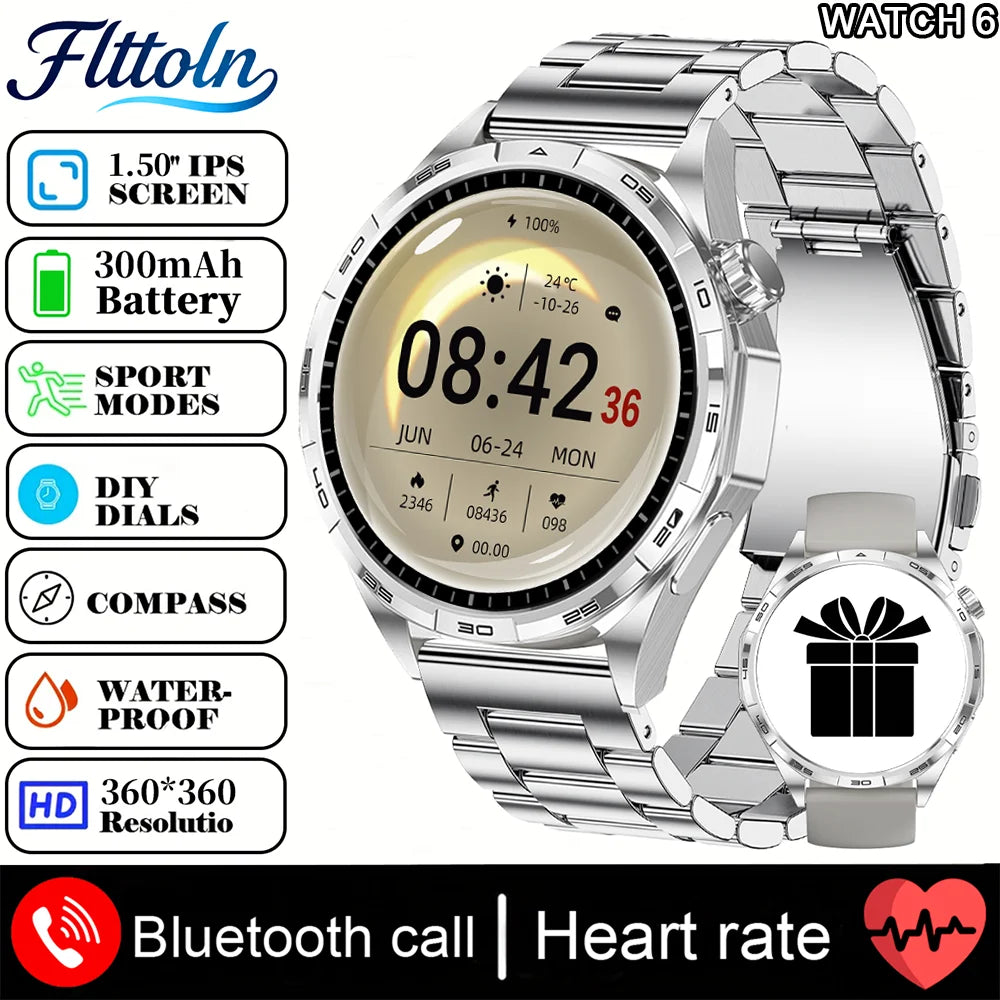 New Watch 6 Pro (2025) Smart Watch 1.50-inch HD  Smartwatch For Android