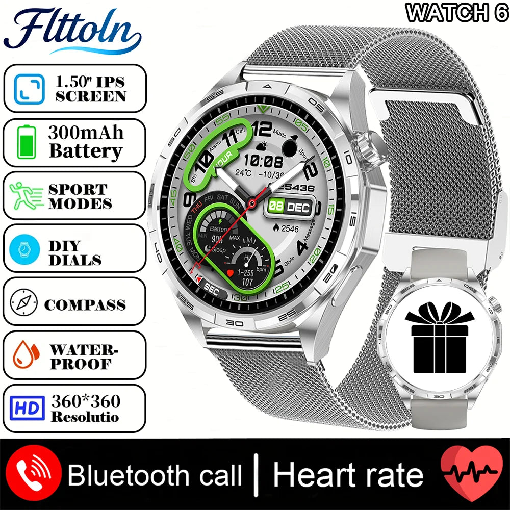 New Watch 6 Pro (2025) Smart Watch 1.50-inch HD  Smartwatch For Android